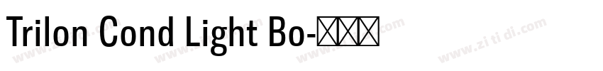 Trilon Cond Light Bo字体转换